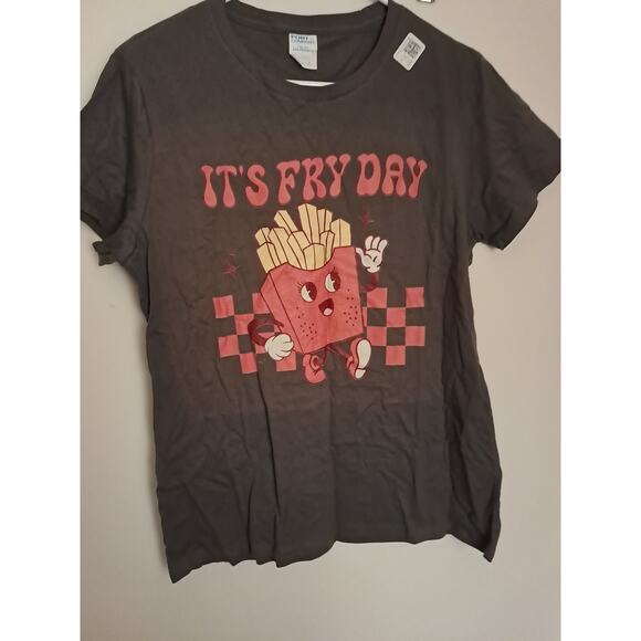 Port & Company Ladies Short Sleeved Tee Shirt Gray Size Large - Picture 1 of 5